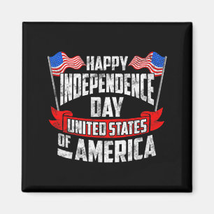 America Happy Independence Day Magnet