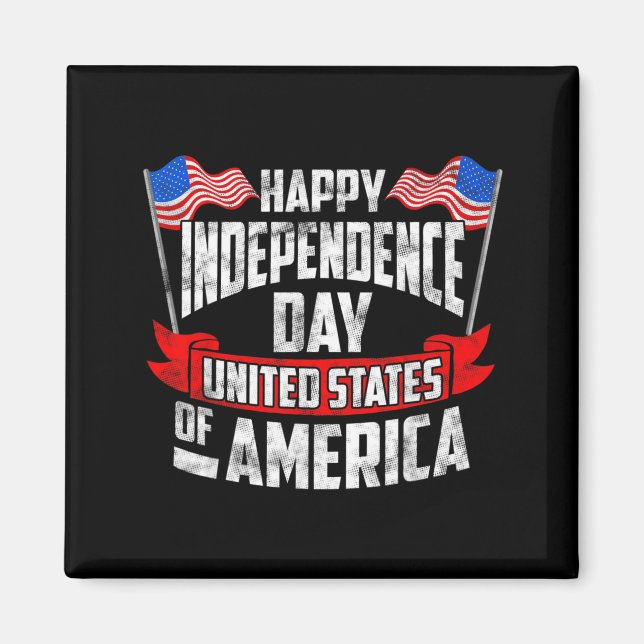 America Happy Independence Day Magnet (Front)