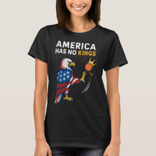 America Has No Kings Eagle Kick Orange Anti Trump T-Shirt