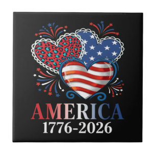 america hearts 1776-2026 patriotic tile