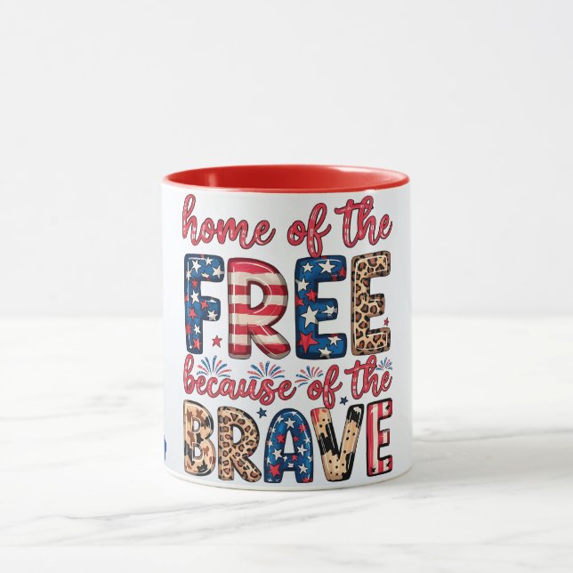 america home of the free  mug (Center)