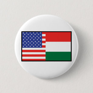 America Hungary 6 Cm Round Badge