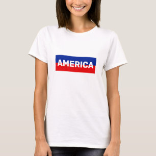 America in Blue & Red Stripes T-Shirt