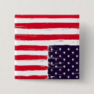 America in Distress Upside down Flag 15 Cm Square Badge