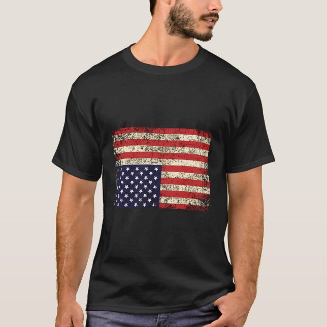 America In Distress Upside Down Flag T-Shirt (Front)