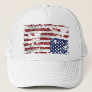 America In Distress - Upside Down Flag Trucker Hat