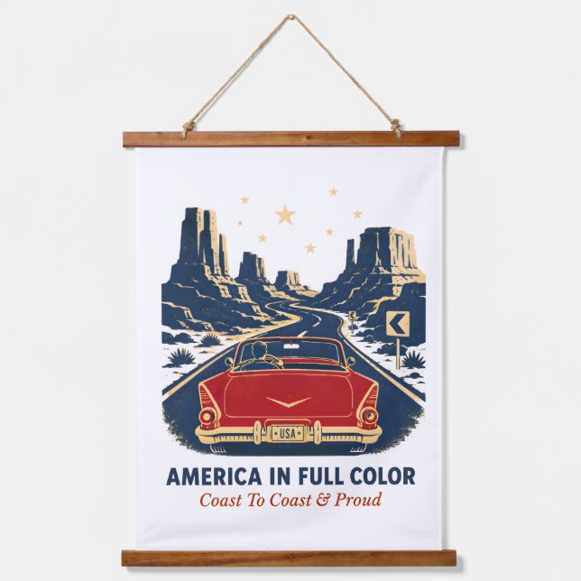 America In Full Colour Hanging Tapestry (Front)