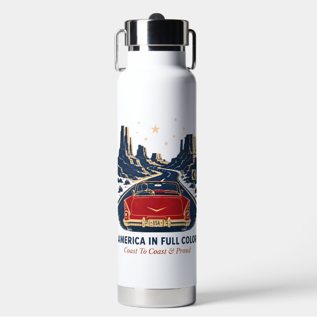 America In Full Colour Water Bottle (Front)