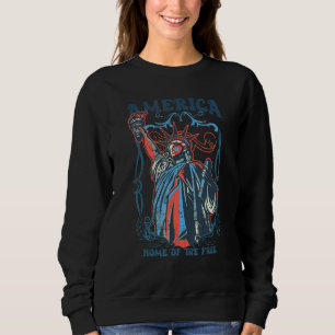 America Independence USA Flag 4th Of July Statue o Sweatshirt