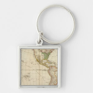 America - Indian Tribe Settlements Key Ring