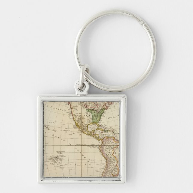 America - Indian Tribe Settlements Key Ring (Front)