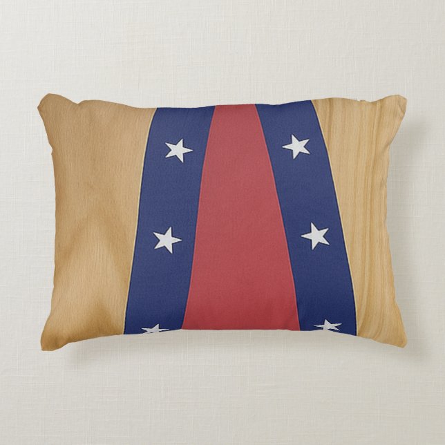 America-Inspired Art | Flags, Jerseys & 4th of Jul Decorative Cushion (Front)
