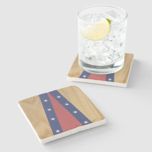 America-Inspired Art   Flags, Jerseys & 4th of Jul Stone Coaster