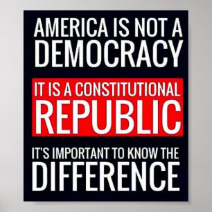 America Is Not A Democracy Poster