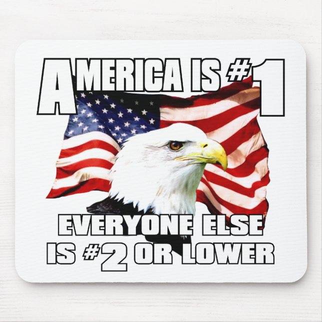 America is Number 1 Mouse Mat (Front)