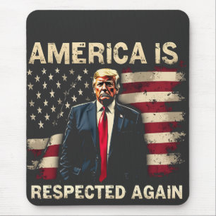 America is Respected Again Trump USA 4Th Of July Mouse Mat