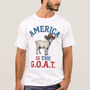 America Is The G.O.A.T Patriotic Goat Cowboy Shirt