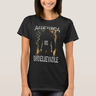 America is Unbelievable American Flag Sasquatch 4t T-Shirt