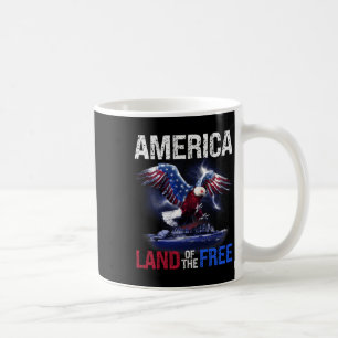 America Land Of The Free 4th Of July Independence Coffee Mug