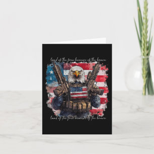 America Land Of The Free 4th Of July Patriotic Us Card