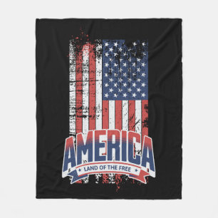 America - Land of the free Fleece Blanket
