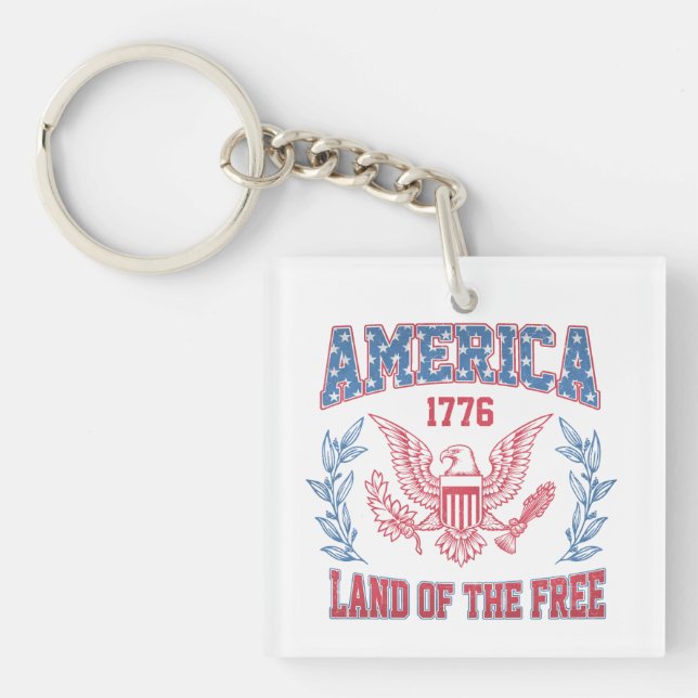 America Land of the Free Key Ring (Front)