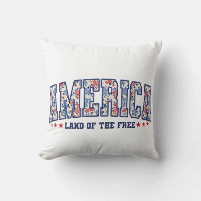 "America: Land of the Free" Pillow (Front)