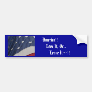 America!! Love It, Or...Leave It~!! Bumper Sticker