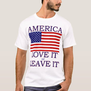 America Love it or Leave it Flag Mens T-shirt