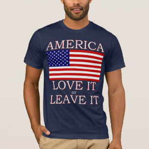 America Love it or Leave it Mens Dark Tshirt
