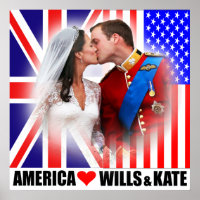 America Loves Prince William & Kate Poster