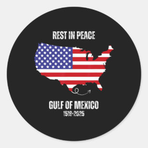America Map Gulf Of Mexico President Gulf Of Usa Classic Round Sticker