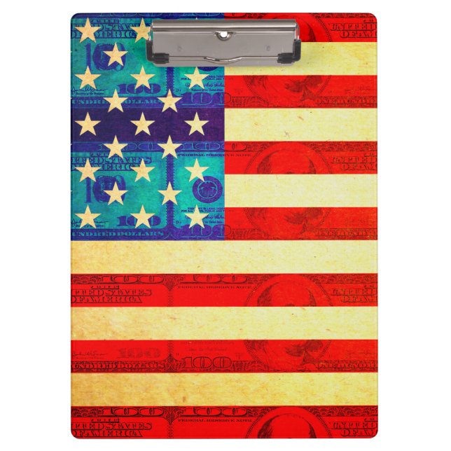America money flag clipboard (Front)