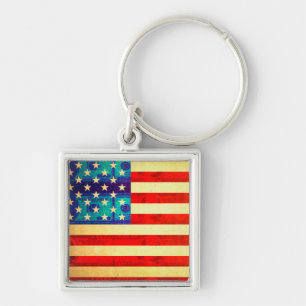 America money flag key ring