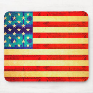 America money flag mouse mat