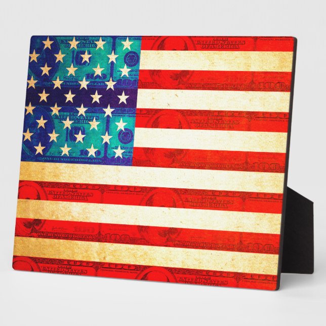 America money flag plaque (Side)
