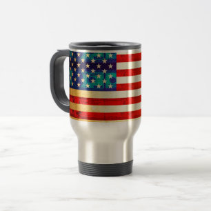 America money flag travel mug