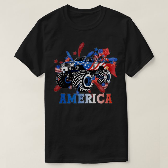 America Monster Truck T-Shirt (Design Front)