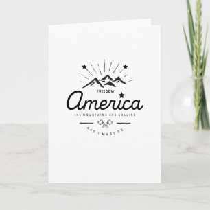 America Mountains are Calling I Must Go Mono Blank Card