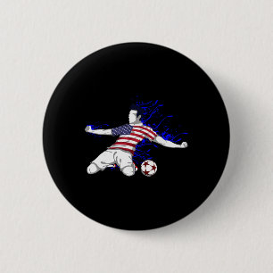 America National Soccer Team Jersey United States 6 Cm Round Badge