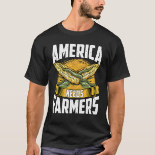 America Needs Farmers Corn Farming Agriculture Fa T-Shirt
