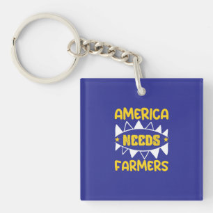 America Needs Farmers Key Ring