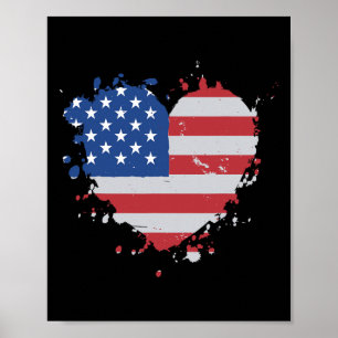 America Needs Jesus Christian Usa Flag Coquette 4t Poster