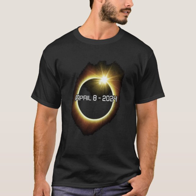 America on April 8 2024 astronomical totality ecli T-Shirt (Front)
