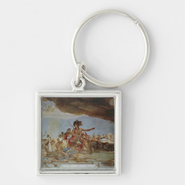 America, one of the Four Continents Key Ring (Front)
