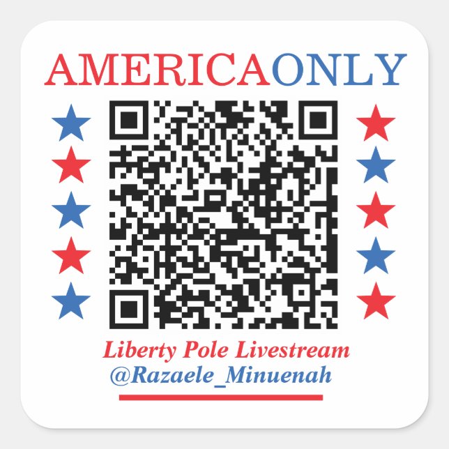 America Only - Version 04 Square Sticker (Front)