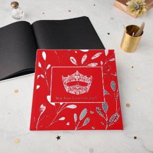 America Pageant Crown Foil Leaf Scrapbook Guest Book
