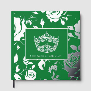 America Pageant Crown Foil Roses Scrapbook Guest Book