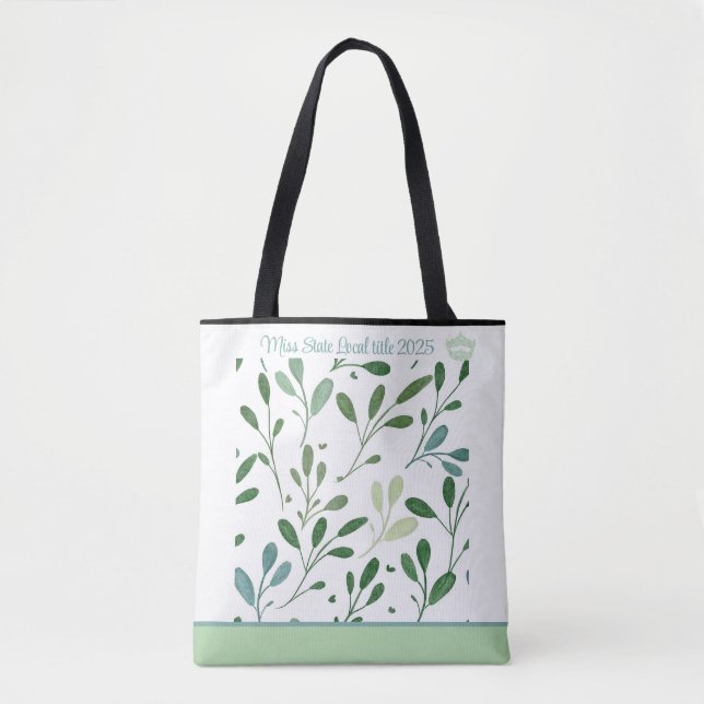 America Pageant Crown Leaf Tote Bag (Front)