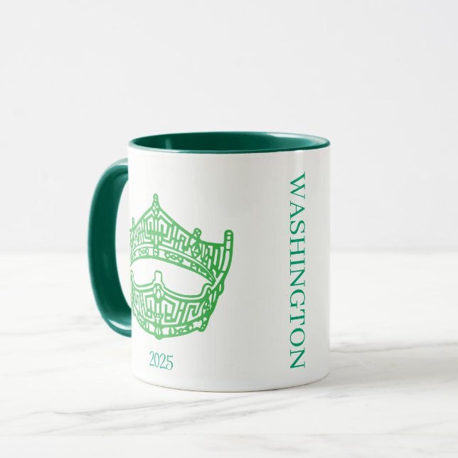 America Pageant Crown Personalised Name Mug (Front Left)